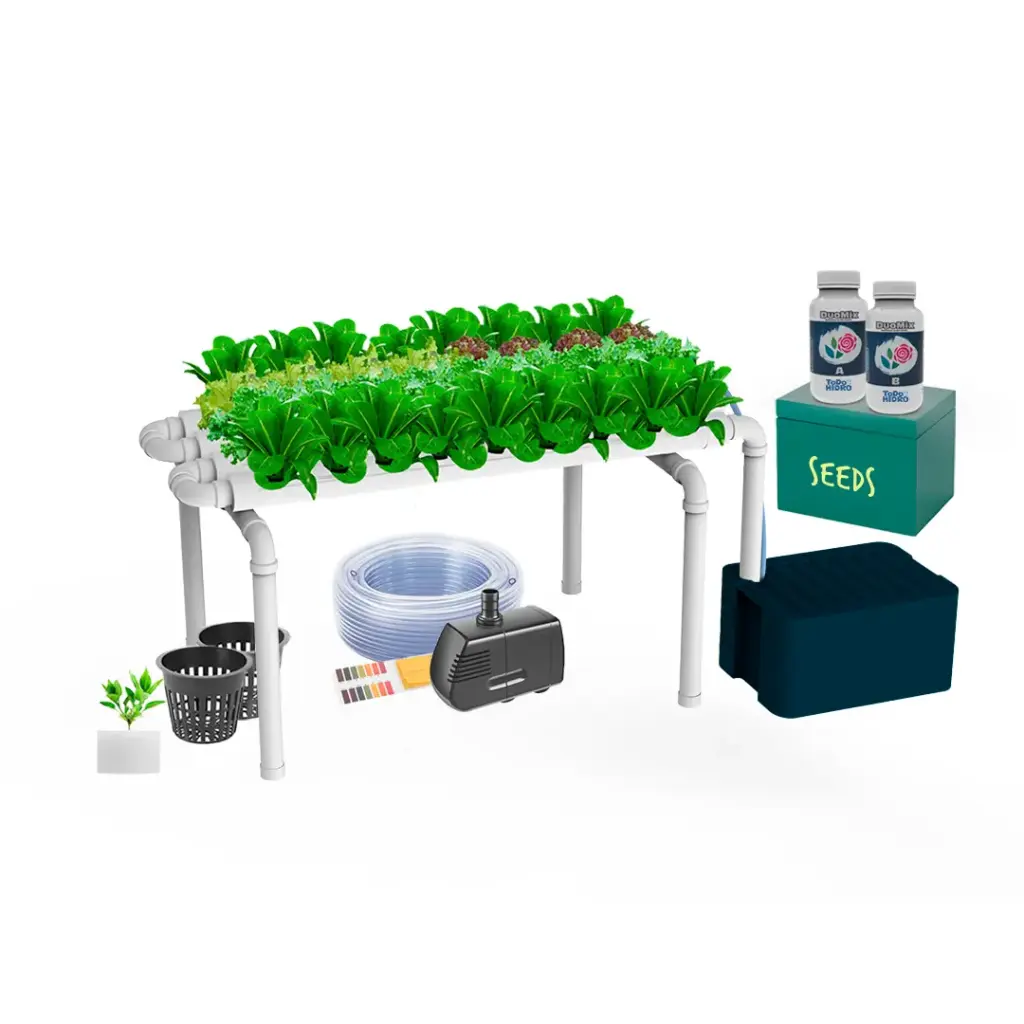 Hydroponic Kit N1 NFT System for 32 Plants, Complete Indoor Garden with Nutrients, Seeds & Accessories