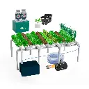 Hydroponic Kit N4 NFT System for 96 Plants, Complete Indoor Garden with Nutrients, Seeds & Accessories