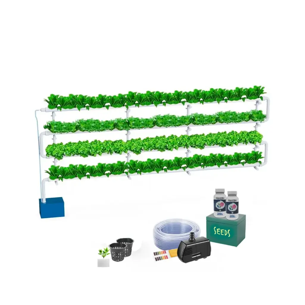 [KITWNUTRN5P] Kit hidropônico N5P NFT System para 96 plantas, jardim interno completo com nutrientes, sementes e acessórios
