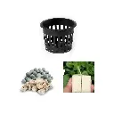 Kit Argila + Esponja + Pote N10 Net Pot